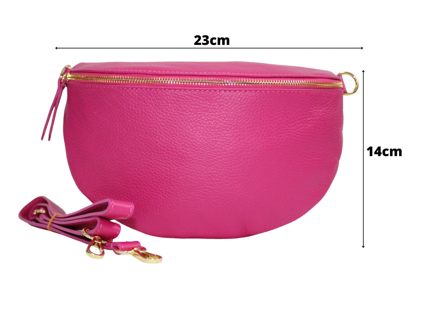 Exklusive Pinke Bauchtasche aus Echtem Leder – Made in Italy  🌸🇮🇹