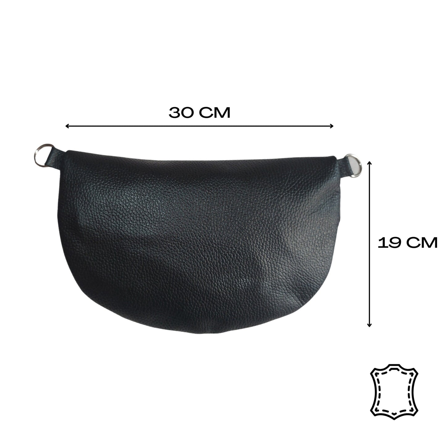 Crossbody Bag Damen XL mit wechselgurt, Bauchtasche leder Schwarz, schöne Bauchtasche, Borse in Pelle, Crossbag, Slingbag, Umhängetasche