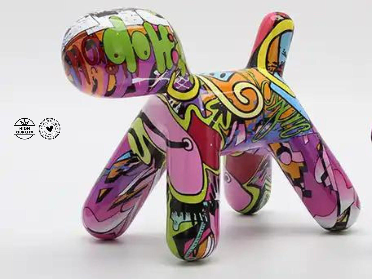 Einzigartige Pop Art Skulptur Hund aus Harz 🎨