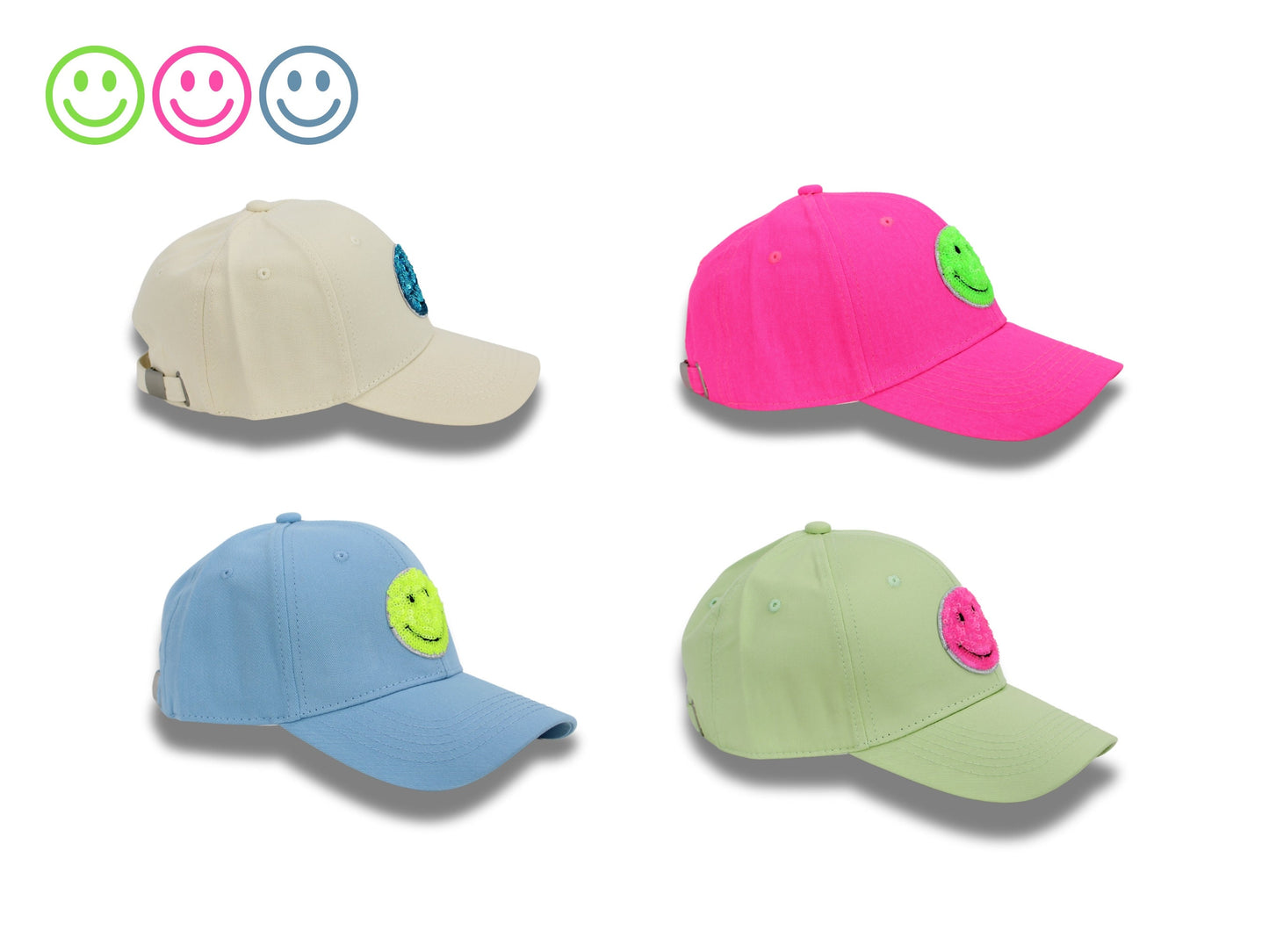 Cap Smiley Baseballcap - Neon Highlights 🧢