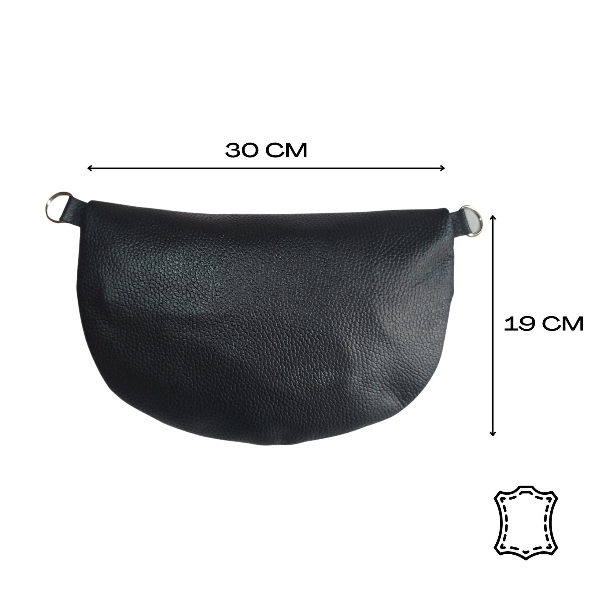 Bauchtasche leder Schwarz, Crossbody Bag Damen XL mit wechselgurt, schöne Bauchtasche, Bananentasche, Crossbag, Slingbag, Umhängetasche