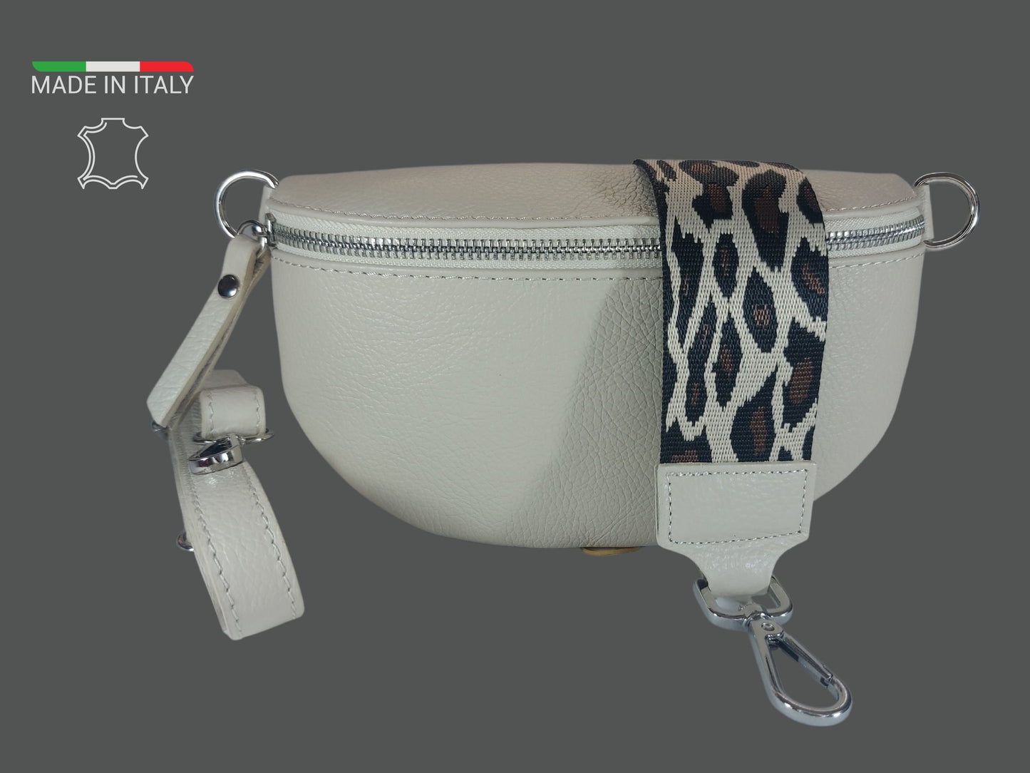 Crossbody bag für Damen, Beige Crossbody mit Gurt, Cross body bag aus Leder, klein.