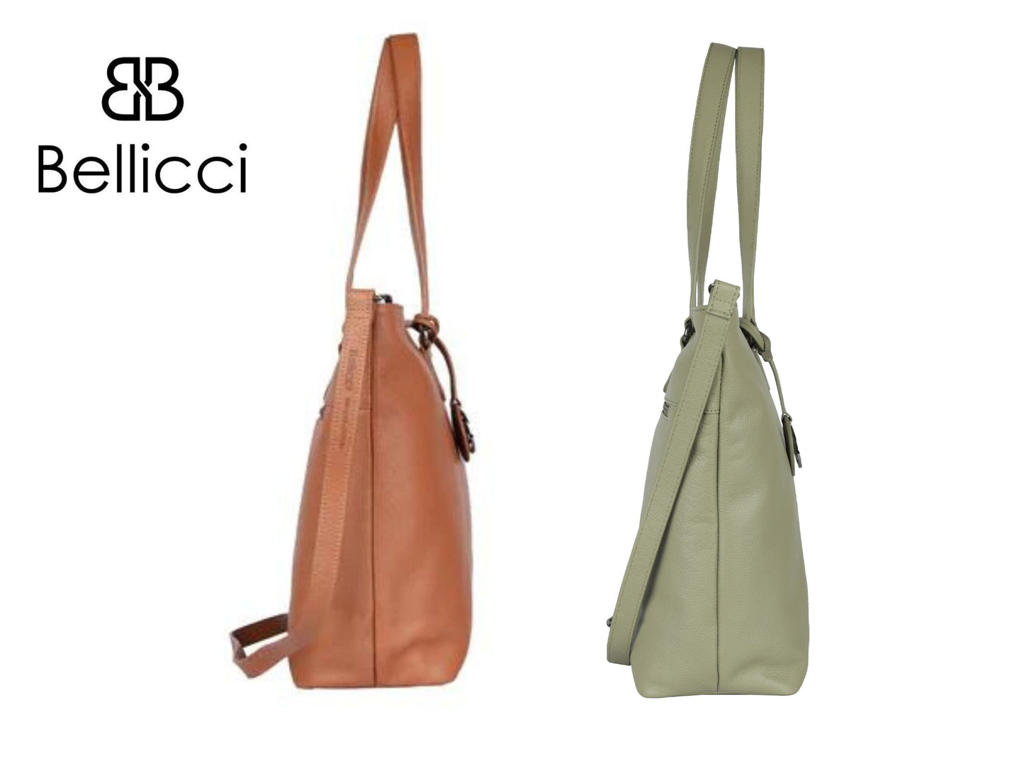 Tote Bag leder von BELLICCI Crossbody Women Shopper Tragetasche Laptop Tote Tasche