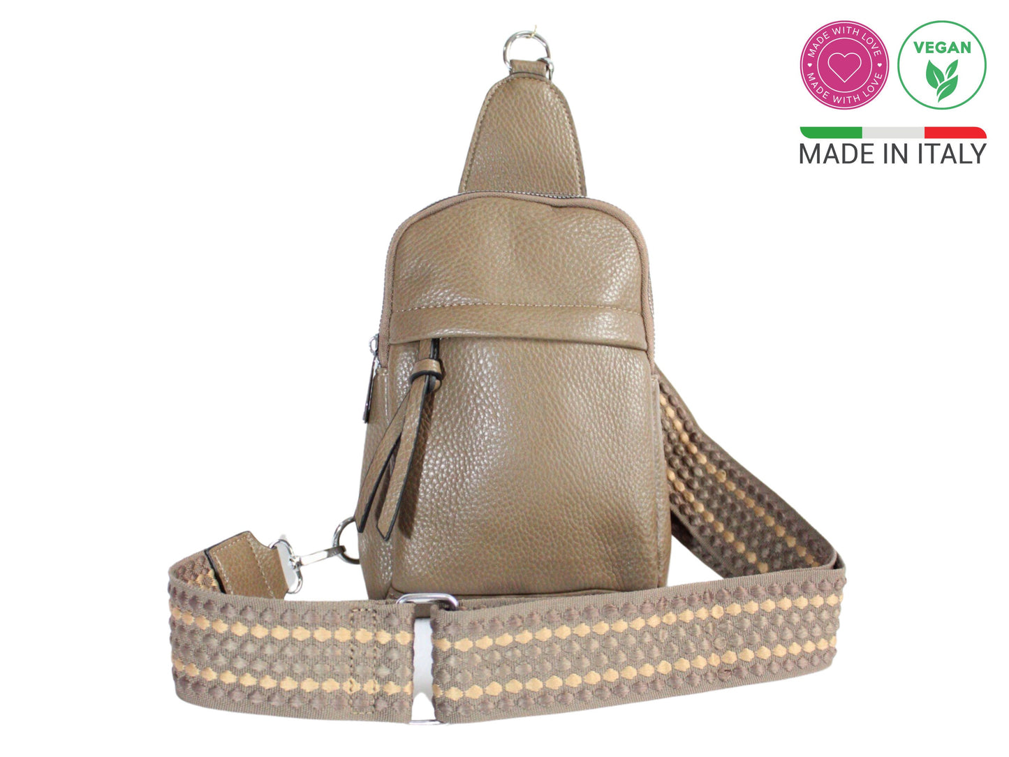 Bauchtasche Damen Vegan Crossbody Tasche Rucksack Umhängetasche pink grün schwarz beige orange Slingbag